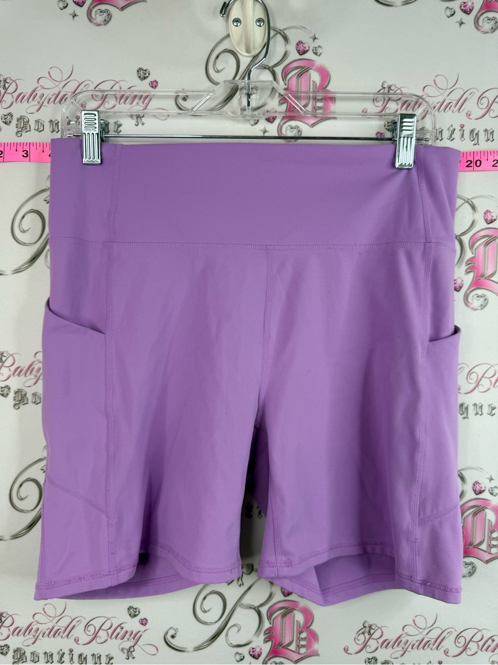 Fabletics pure luxe shorts Lavender High-Rise Pocket Bike Shorts